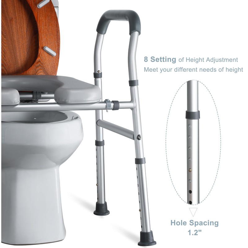 Deewow Raised Toilet Seat with Handles