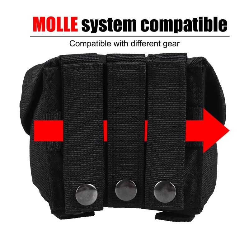 Double Grenade Pouch, Double Frag Grenade Holster, Tactical Accessory Pouches,