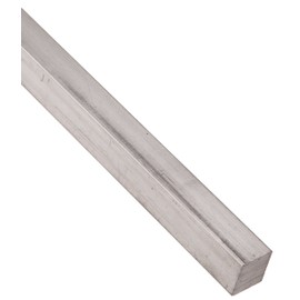 6061 Aluminum Square Bar, Unpolished (Mill) Finish, Extruded, T6511 Temper, ASTM B211/ASTM B221, 5/8" Thickness, 5/8" Width, 48" Length, OnlineMetals