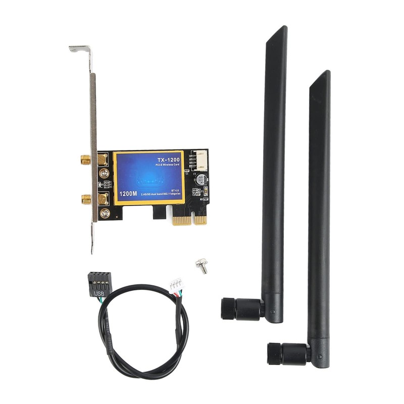 Vikye Dual Band 1200Mbps PCIE WiFi Card with Bluetooth 4.0,