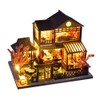 Mini Japanese Style Villa Miniature Wooden Dollhouse,DIY Miniature House Kit