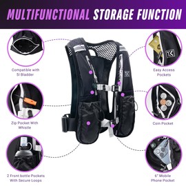 TITANKARE Running Vest Elite Backpack – 5L Hydration Vest with Pockets, Lightweight Water Bottle, Phone Holder, Adjustable Reflective Marathon Trail Running Gear for Men and Women (Elite Plus)