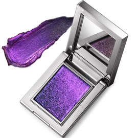 HOSAILY Chameleon Purple Glitter Eyeshadow Palette, Holographic Black Smoky Shimmer Single Eyeshadow, Multichrome Color Shifting Sparkling Eye Highlighter Makeup with Bouncy Texture 09