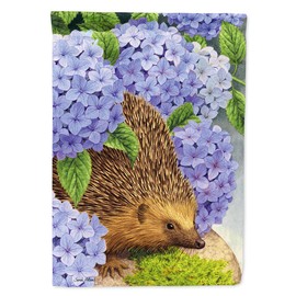 Caroline's Treasures ASA2001GF Hedgehog & Hydrangea Flag Garden Size, Small, Multicolor