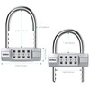ORIA 4-Digit Combination Padlocks with Adjustable Long Shackle, U- Shaped