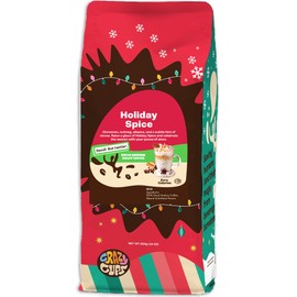 Crazy Cups Flavored Ground Decaf Holiday Coffee, Decaffeinated Holiday Spice Coffee in 10 oz Bag, For Brewing Flavored Hot or Iced Coffee, (Pack of 1)