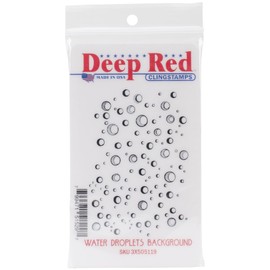 Deep Red Stamps Water Droplets Background Rubber Stamp (3x505119)