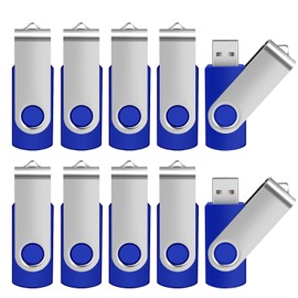 Generic - Unidad flash de 4 GB, paquete de 10 unidades flash USB 4G USB 2.0, unidad de pulgar (10 unidades, azul, 4 GB)