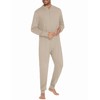 Ekouaer Men's One Piece Pajama Thermal Full Button Union Suit