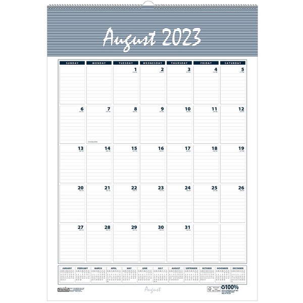 House of Doolittle 2023-2024 Monthly Wall Calendar, Academic, Bar Harbor, 22 x 31.25 Inches, August - July (HOD354-24)