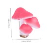 ORFOFE Unique 3-Headed Mushrooms 6pcs Foam Mushroom Figurines Natural Garden