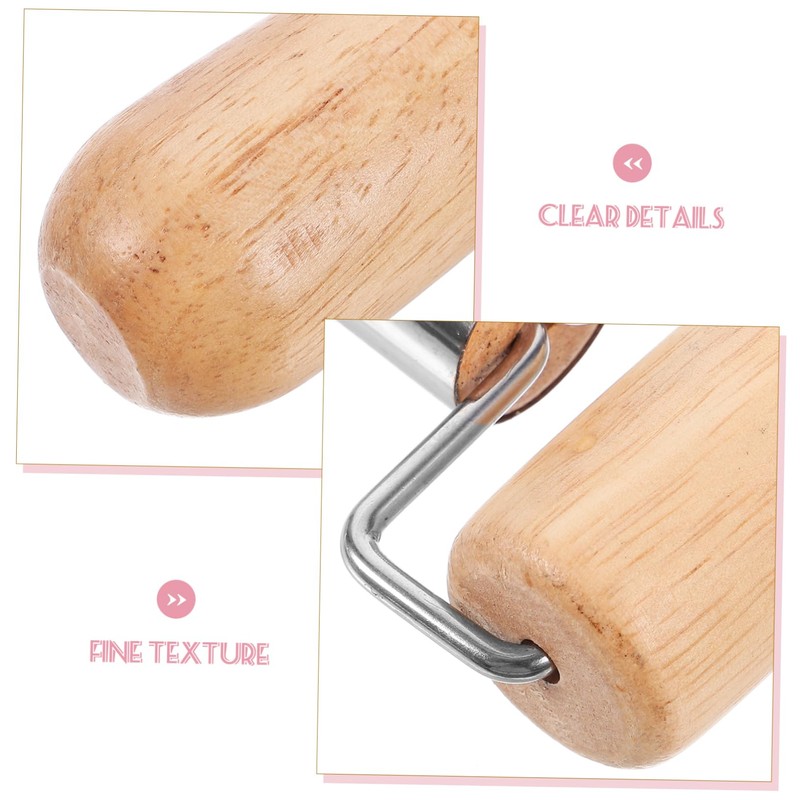 Mobestech Non Stick Wooden Rolling Pin for Baking Shaped Pastry