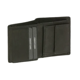 Small wallet JOCKEY CLUB, Genuine Leather, black - ''LEAS Mini-Edition''