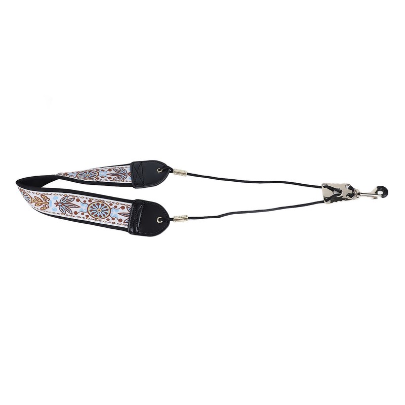 Embroidery Saxophone Neck Strap for Alto Tenor Sax Adjustable Instrument