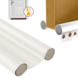 Draft excluder for doors. Draught excluder for doors - Door draft excluder - Draught excluder for bottom of door insulates from cold and heat. Prevents the entry of dust and bugs. (blanco)