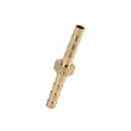 INFINAUTO 4mm Brass Barb Hose Fitting Straight Joiner for Air Water Gas Oil Stylish Design