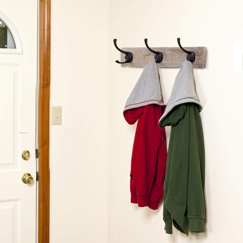 Sageme Wall Mounted Coat Rack,Wooden Entryway Vintage Rustic Coat Rack