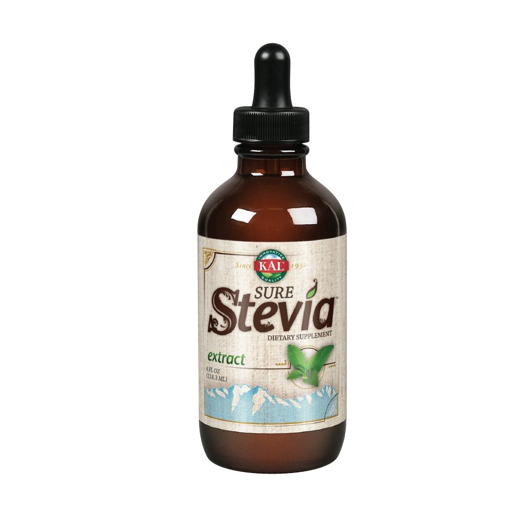 KAL Sure Stevia Liquid Extract 4 oz | Best-Tasting, Zero Calorie, Low Glycemic | For Baking & Adding to Beverages | 775 Servings