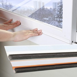 1.2M Window & Door Gap Sealer Weatherstrip - Draft Stopper Window/Door Seal - White 1.2M 2ea