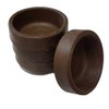 Brown Rubber Castor Cups 37mm Protect Wooden, Laminate, Tiled Floors