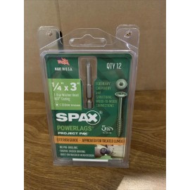 SPAX Powerlags 1/4" x 3" 12 Count -New In Sealed Package
