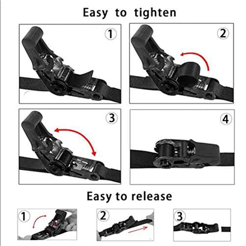 Endless Ratchet Tie Down Straps, 2Pcs Adjustable Heavy Duty Cargo