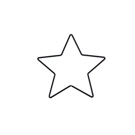 GLOREX 6 1294 416 - Metal Star Frame for Crafts, approx. 20 cm, Black-Coated, Ideal for Dream Catchers, Macrame, Wall Decoration and Floristry