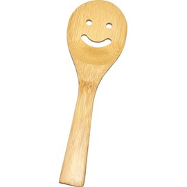 Alphax 907602 Bamboo Rice Spoon, 7.9 x 2.6 inches (20 x 6.5 cm), Carbonized Bamboo Smile Rice Spoon,