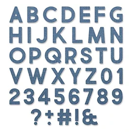 Sizzix Thinlits Die 665205 Alphanumeric Bold by Tim Holtz, Pack of 80