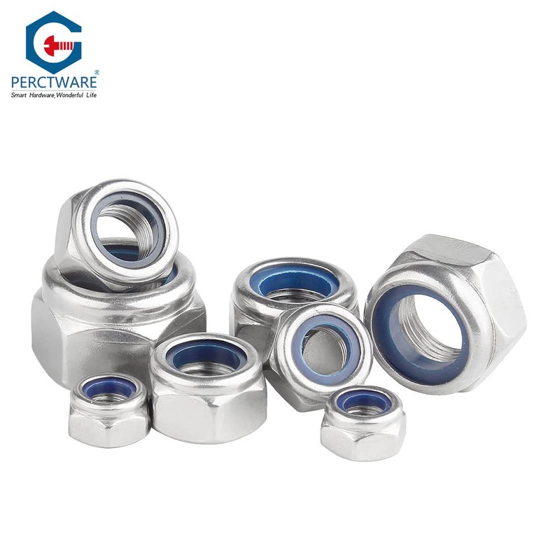 M2 304 Stainless Steel Nyloc Lock Nut,2mm Self Nylock Locking