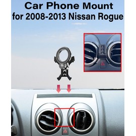 AbeeyGeomarn Car Phone Holder for Nissan Rogue 2008-2013 Accessories Compatible with MagSafe Hands-Free 360 Degree Rotation Adjustable Cell Phone Mount Does Not Affect Air Vent
