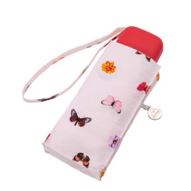 Fulton Tiny-2 Umbrella, Compact Lightweight Travel Umbrella (Butterflies & Flowers)