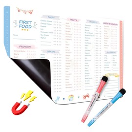 First Foods Tracker Fridge Magnet Foods Tracker Daily Food Log Book Repeatable Erasing and Writing (1 Set)