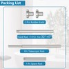 Bonpally Shower Curtain Rod 32-47 Inches Adjustable, Non-Slip Spring Tension