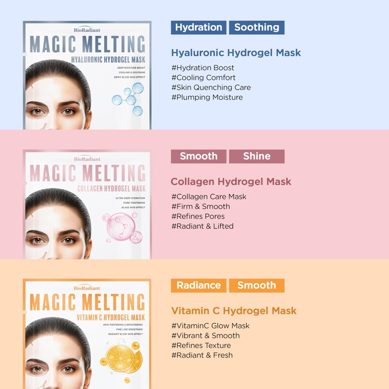 Bio Radiant Hydrogel Collagen Face Mask – Firming & Hydrating