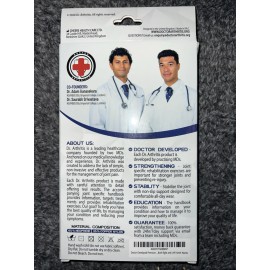 Dr. Arthritis Copper Lined Wrist Brace & Handbook 1 Size Left Or Right Black