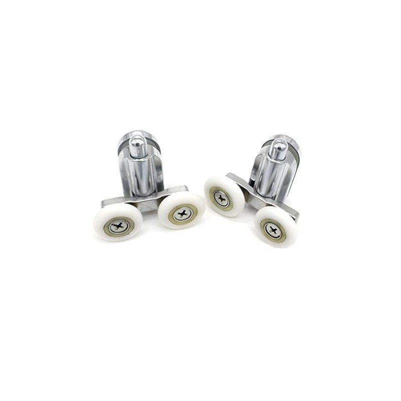 Shower Door Fixing Pulleys in Chrome -2x Bottom - Fits