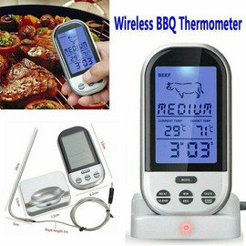 Hell's Kitchen Meat Thermometer Wireless Digital Grilling BBQ Beef Chicken Pork Kitchen Oven NU