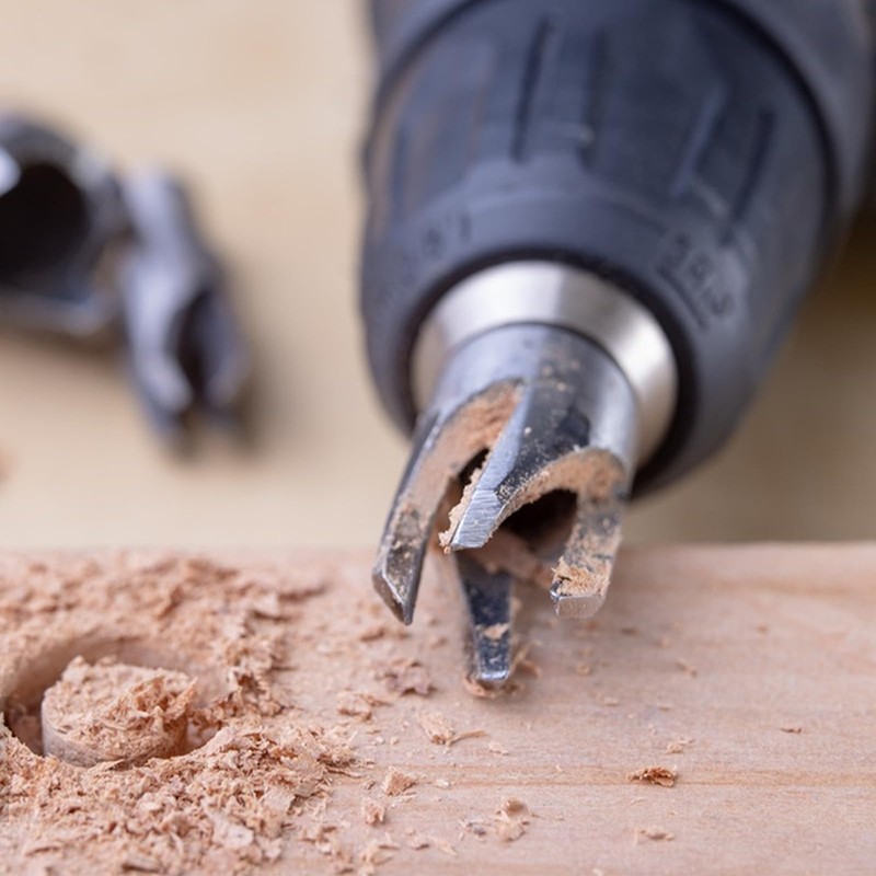 8 Piece Dowel Tenon Drill, Wood Plug Cutter Drill Bit
