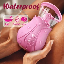 Upgrade New Whole Body Massager Electric Waterproof, Rechargeable and Reusable Portable Compact Design Silicone Waterproof for Body Leg Hand Head, Pink