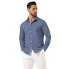 Sailwind Men's Denim Button Down Shirts Long Sleeve Chambray Stretch