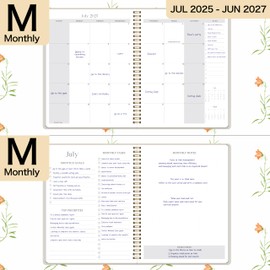 2025-2027 Monthly Planner, July 2025-June 2027, B5 (7" x 9"), 2 Year Monthly Planner, 24 month Calendar, Simple Calendar Planner Notebook Soft PVC Cover, Suitable for Schools & Offices, Beige