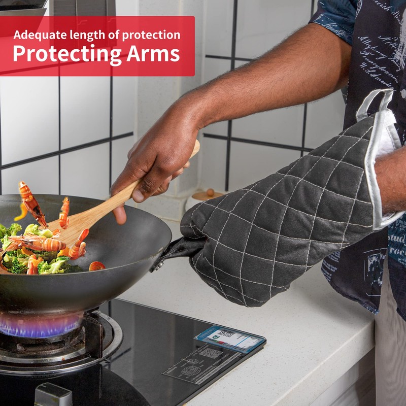 Oven Mitts Flame Retardant Mitts Heat Resistant to 425 °F