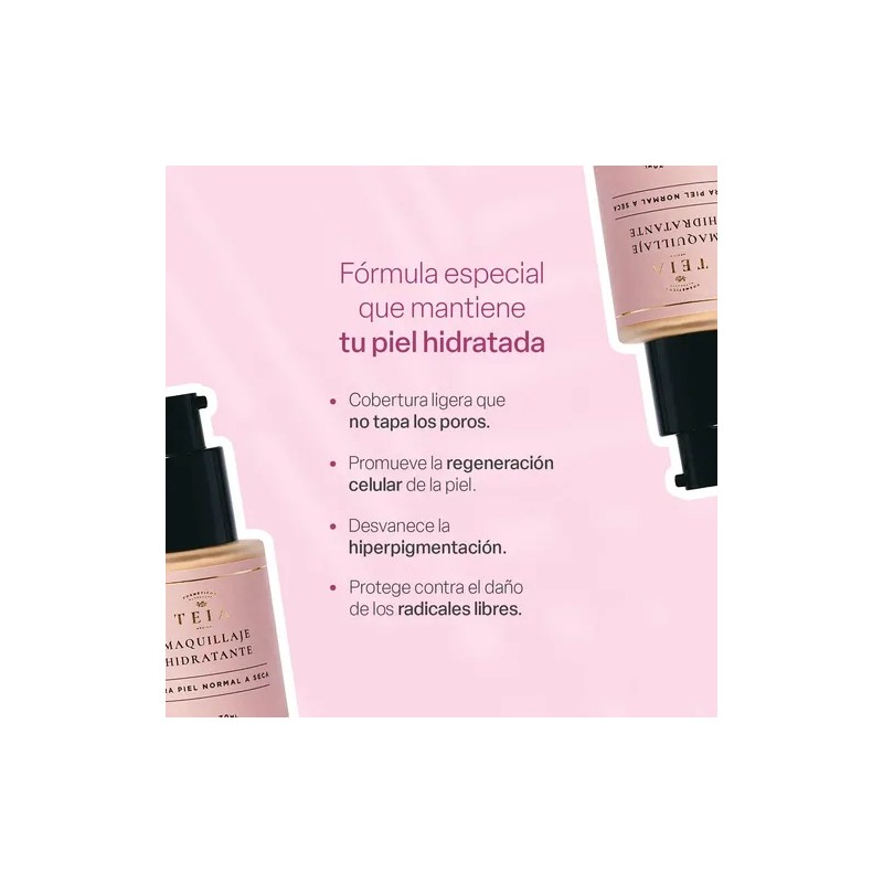 Maquillaje Natural Para Piel Normal/seca Teia Cosméticos Medio