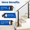 Muzata Aluminum Black Stair Cable Railing Post 36 Inch for