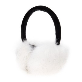 ZLYC Womens Girls Winter Fashion Adjustable Faux Fur EarMuffs Ear Warmers, White