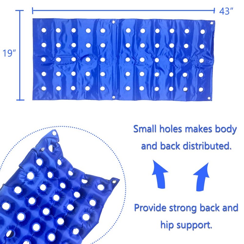 MESINURS Bedridden Air Inflatable Seat Cushion with Full Back for