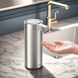 SUNLY Touchless Automatic Soap Dispenser – Clog-Free Pump, 0.2s Fast Sensor, USB-C Rechargeable, Smudge-Resistant Stainless Steel, for Kitchen & Bathroom Soap Dispenser