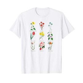 Vintage Botanical Flower Floral Design for Women Unique Gift T-Shirt