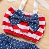 KnniMorning TEES Newborn Baby Girls 4th of July Outfits 4Pcs